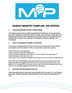 PARENT MINISTRY SAMPLER: KIDS EDITION